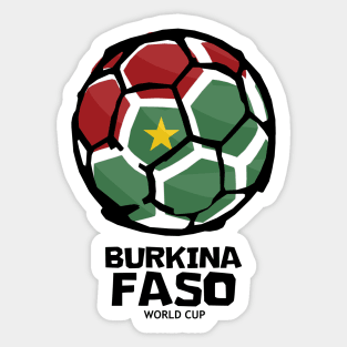 Burkina Faso Football Country Flag Sticker